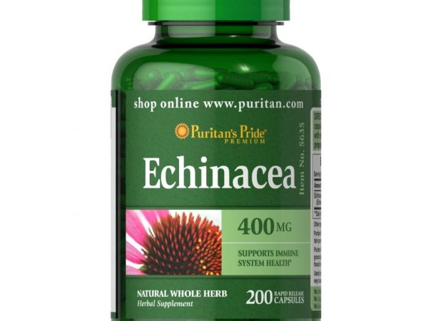 Иммуномодулятор Экстракт Эхинацеи Пурпурной Puritan’s Pride Echinacea 400 мг. 200 капсул США
