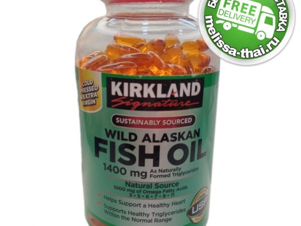Kirkland Signature Wild Alaskan Fish Oil Омега-3 1400 мг – Рыбий жир из лосося Аляски, 230 капсул