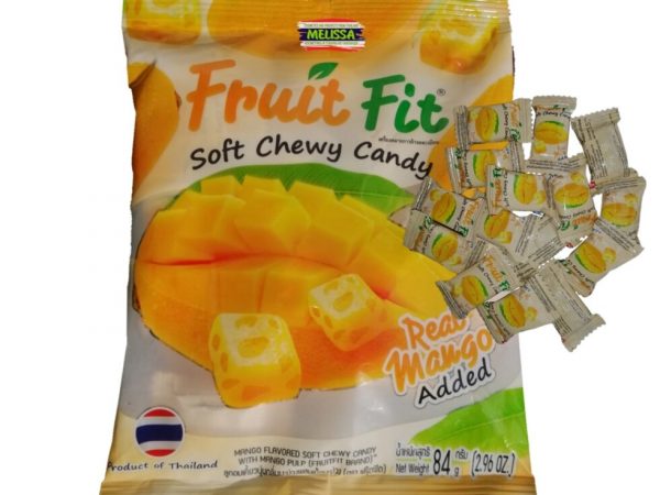 Конфеты Манго Fruit fit soft chewy candy mango 84 гр. Таиланд