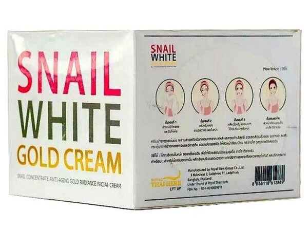 Крем для лица антивозрастной с муцином улитки Royal Thai Herb Snail White Gold Cream, 50 мл. Таиланд