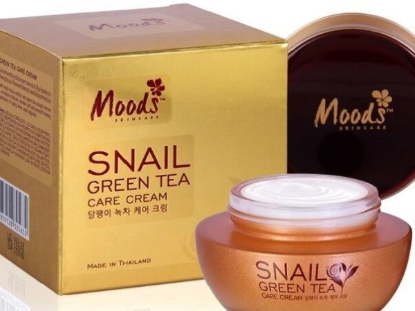 Крем для лица с муцином улитки и экстрактом зеленого чая Mood's Snail Green Tea Care Cream, 50 мл. Таиланд
