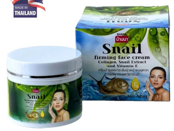 Крем улиточный с витамином Е Banna snail firming face cream против морщин. Таиланд