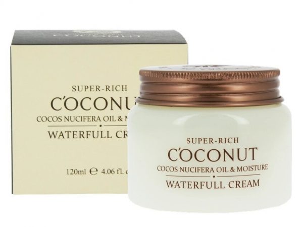 Крем увлажняющий для лица с кокосовым маслом Esfolio Super-Rich Coconut Waterfull Cream, 120 мл.
