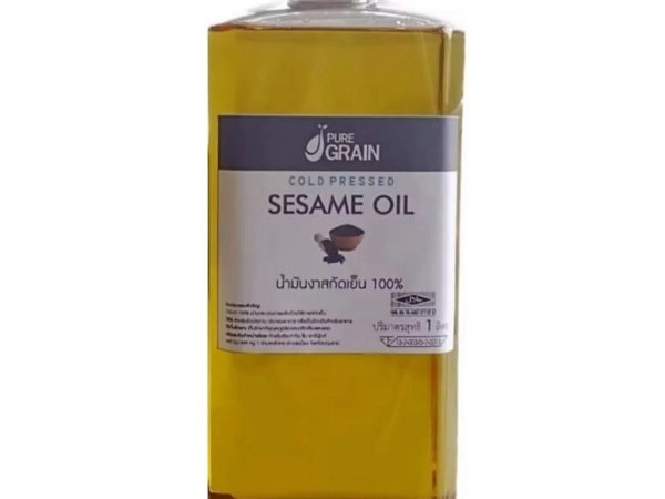 Кунжутное масло холодного отжима Pure Grain Sesame Oil 100% Cold Pressed 1000 мл. Таиланд