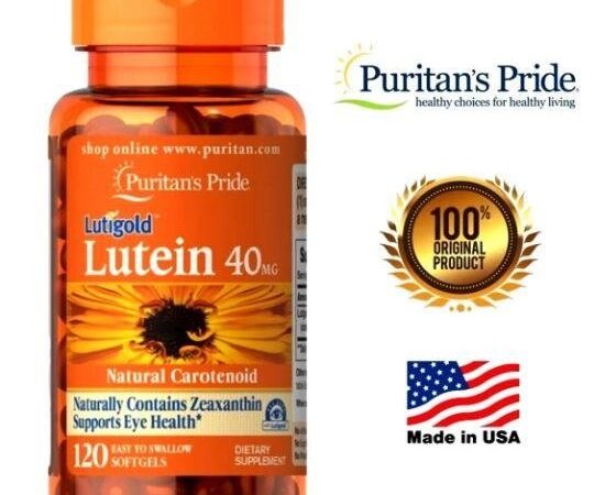 Лютеин для зрения с Зеаксантином Lutein with Zeaxanthin, Puritan's Pride, 40 mg. США 120 КАПСУЛ