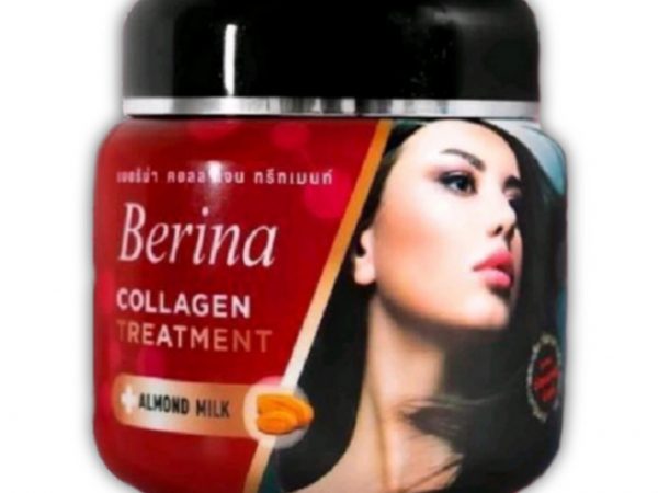 Маска для волос восстанавливающая с коллагеном Berina Collagen Treatment+Almond Milk, 500 мл. Таиланд