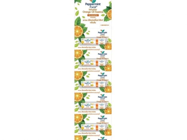 Назальный тайский ингалятор с маслом Апельсина Peppermint Pield Orange Oil Essence, 2 мл. Таиланд 6 ШТ.
