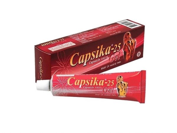 Обезболивающий, противовоспалительный гель для суставов и мышц Capsika-25 Capsaicin Gel, 60 мл. Таиланд