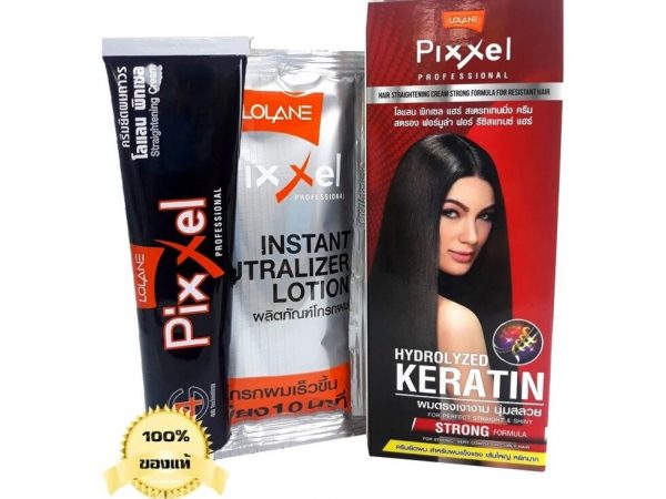 Профессиональный кератиновый крем-выпрямитель для волос Lolane Pixxel Hydrolyzed Keratin, 110 мл. Таиланд