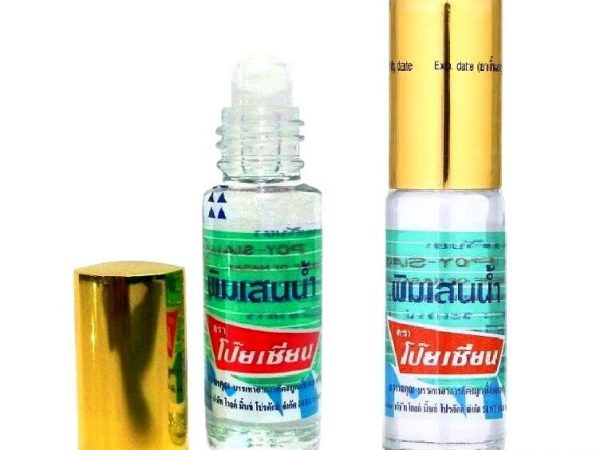 Роликовый масляный ингалятор на основе лечебных трав Pim-Saen Balm Oil Poy-Sian Brand, 5 мл. Таиланд
