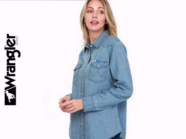 Рубашка женская джинсовая Wrangler Denim, модель WR W262R202 (оригинал) XL