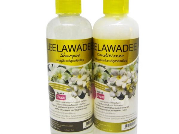 Шампунь + кондиционер для волос Лилавади (франжипани) / Leelawadee shampoo + conditioner, Banna, Таиланд, 360+360 мл.