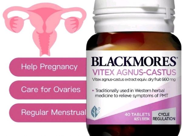 Таблетки обезболивающие при месячных, для нормализации цикла Blackmores Vitex Agnus Castus Women's Health. Австралия