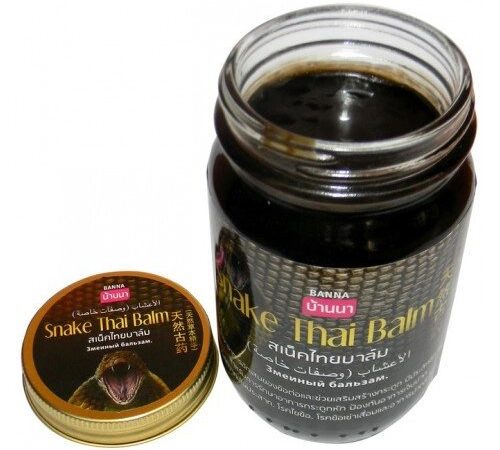 Тайский бальзам лечебный из Кобры Snake Thai Balm Banna, 100 мл., Таиланд