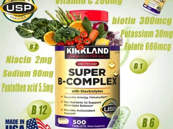 Витамин B Kirkland Signature Super B-Complex with Electrolytes, 500 таблеток США