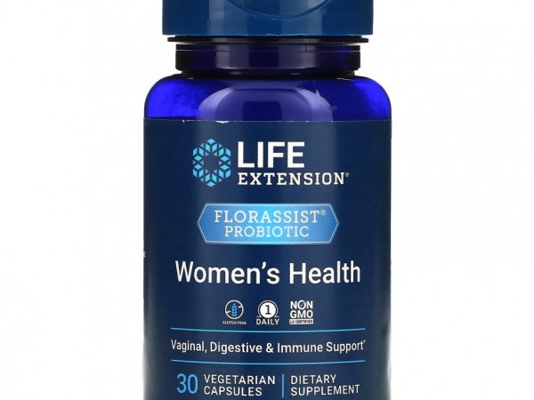 Life Extension, FLORASSIST, пробиотик, для здоровья женщин, 30 вегетарианских капсул