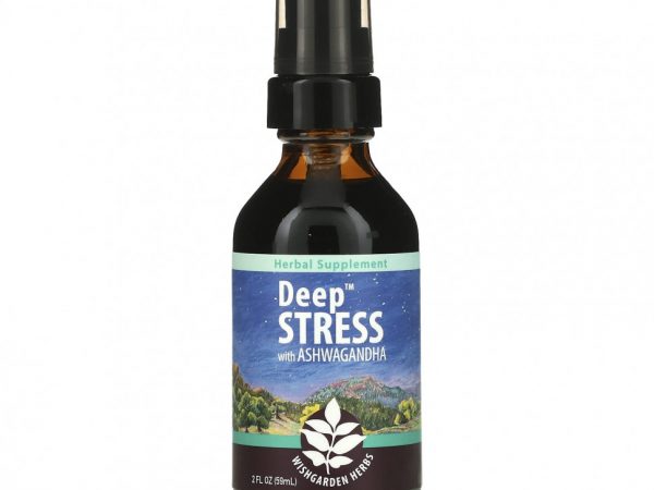 WishGarden Herbs, Deep Stress с ашвагандой, 59 мл (2 жидк. Унции)
