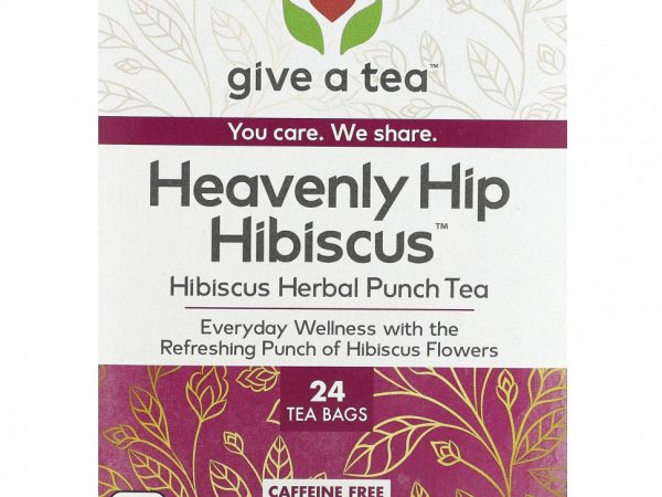 NOW Foods, Heavenly Hip Hibiscus, травяной чай с пуншем, без кофеина, 24 чайных пакетика, 48 г (1,7 унции)