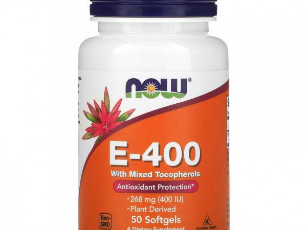NOW Foods, E-400, 268 мг (400 МЕ), 50 мягких таблеток