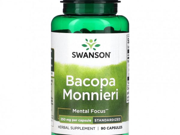 Swanson, Бакопа Монье, 250 мг, 90 капсул
