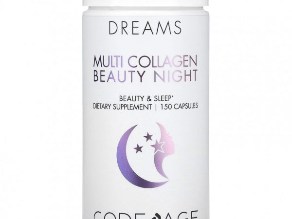 Codeage, Dreams, ночная косметика с несколькими коллагенами, 150 капсул