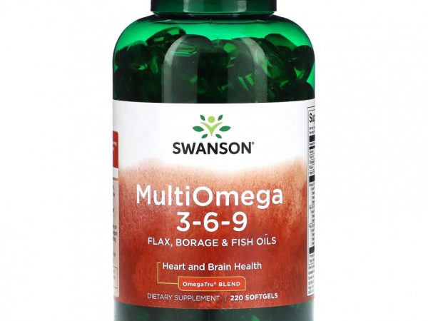 Swanson, Multi Omega 3-6-9`` 220 мягких таблеток