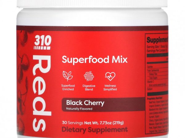 310 Nutrition, Reds, смесь суперфудов, черная вишня, 219 г (7,73 унции)