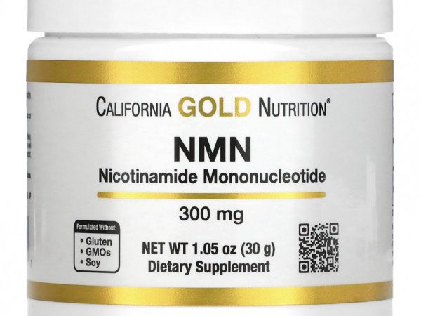 California Gold Nutrition, NMN в порошке, 300 мг, 30 г (1,05 унции)