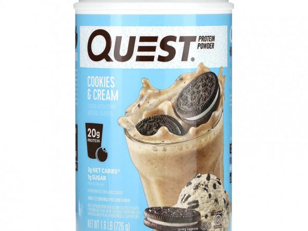 Quest Nutrition, Протеиновый порошок, печенье и сливки, 726 г (1,6 фунта)