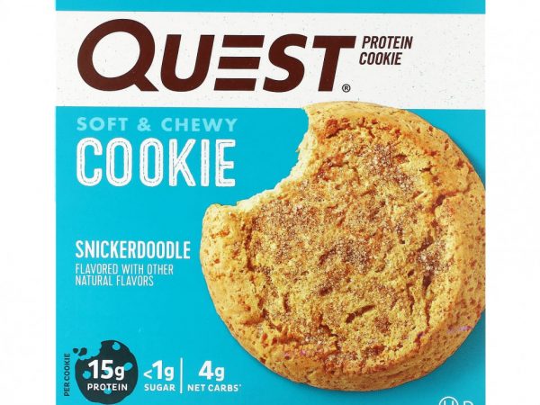 Quest Nutrition, Протеиновое печенье, Snickerdoodle, 4 пакетика, 58 г (2,04 унции)