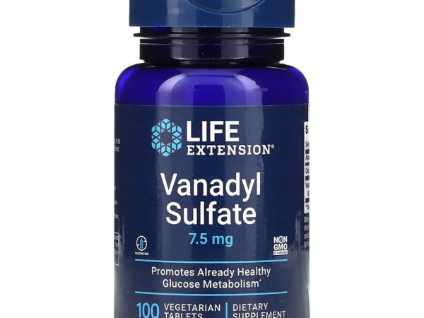 Life Extension, Ванадилсульфат, 7,5 мг, 100 вегетарианских таблеток