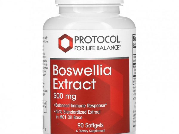 Protocol for Life Balance, Экстракт босвеллии, 500 мг, 90 мягких таблеток