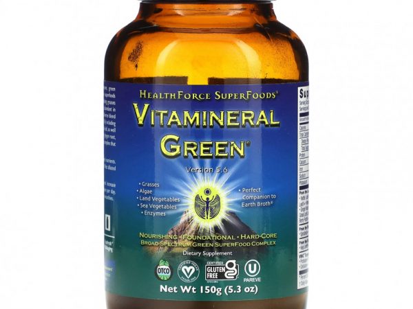HealthForce Superfoods, Витаминный зеленый, 150 г (5,3 унции)