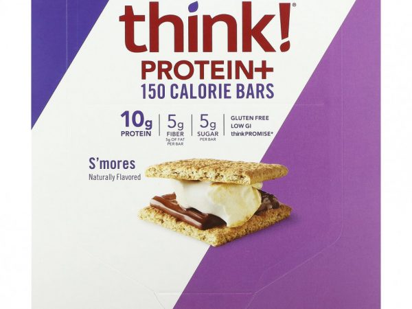 Think !, Батончики с протеином и клетчаткой, смор, 10 баточников, 1,41 унц. (40 г) каждый