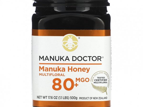 Manuka Doctor, Многоцветковый мед манука, MGO 80+, 500 г (17,6 унции)