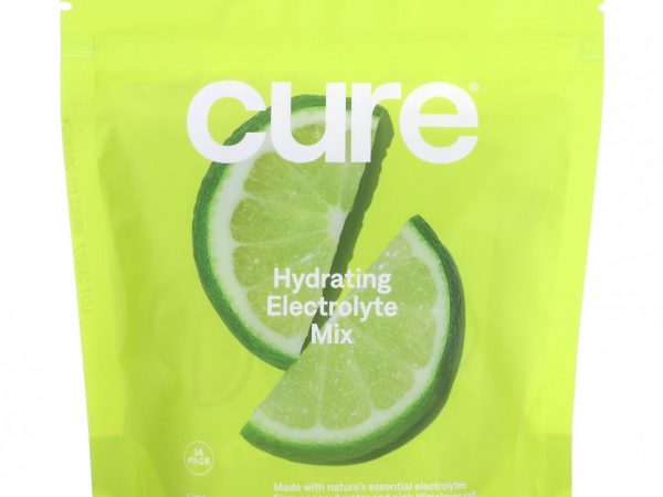 Cure Hydration, Увлажняющая смесь электролитов, лайм, 14 пакетиков по 8,3 г (0,29 унции)