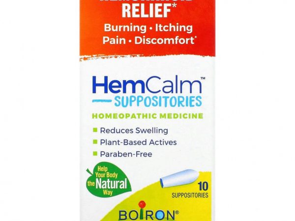 Boiron, HemCalm свечи, средство от геморроя, 10 суппозиториев