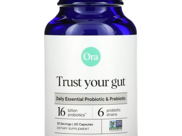 Ora, Trust Your Gut, незаменимые пробиотики и пребиотики для ежедневного применения, 16 млрд, 60 капсул