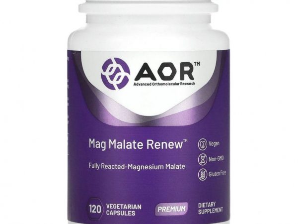 Advanced Orthomolecular Research AOR, Mag Malate Renew, 120 растительных капсул