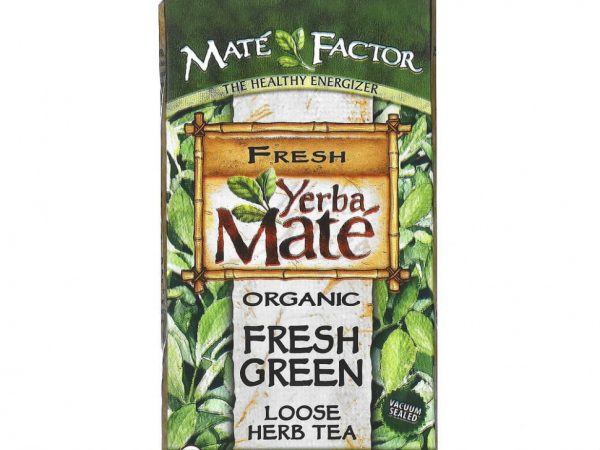 Mate Factor, Органический йерба мате, свежий зеленый листовой чай, 12 унций (340 г)