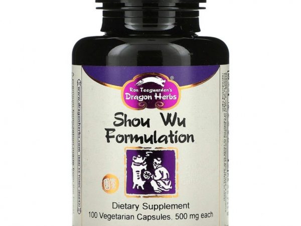 Dragon Herbs, Shou Wu, 500 мг, 100 вегетарианских капсул
