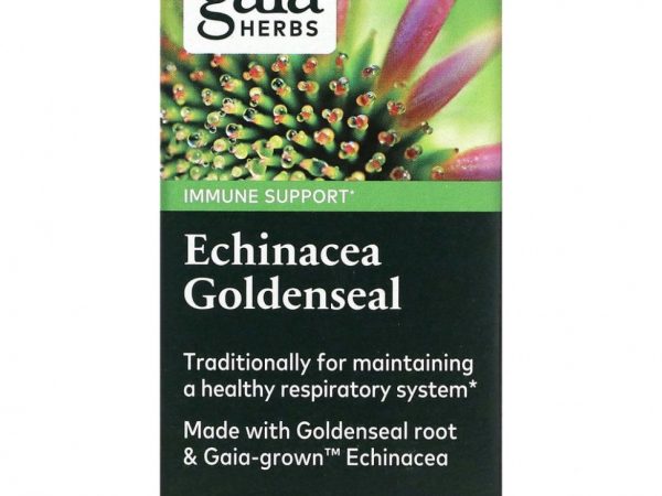 Gaia Herbs, эхинацея и желтокорень, 60 веганских жидких фито-капсул