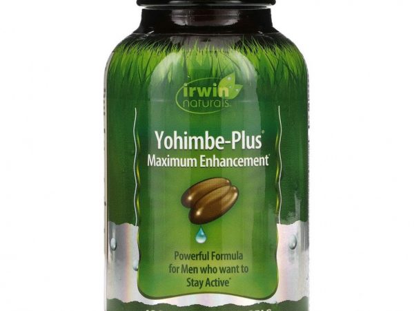 Irwin Naturals, Yohimbe-Plus, максимальное улучшение, 100 желатиновых капсул