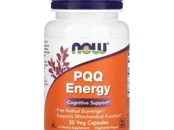 NOW Foods, добавка для энергии с пирролохинолинхиноном, 20 мг, 30 вегетарианских капсул