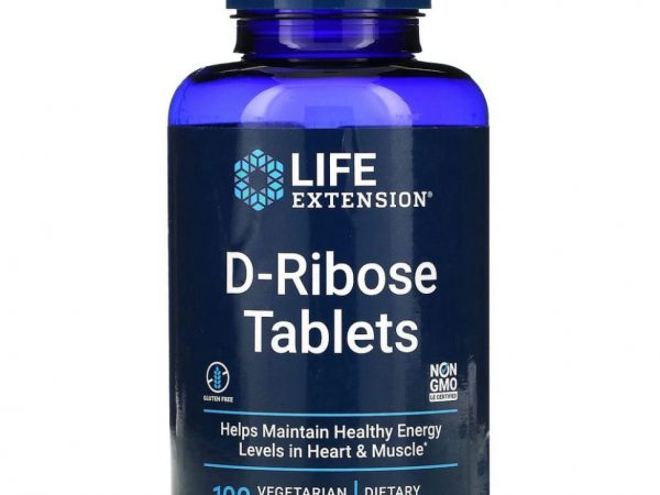 Life Extension, таблетки D-рибозы, 100 вегетарианских таблеток