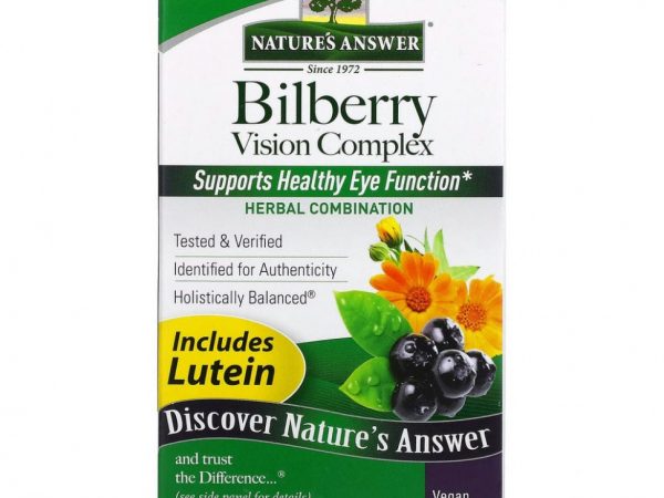 Nature's Answer, Bilberry Vision Complex, 60 вегетарианских капсул