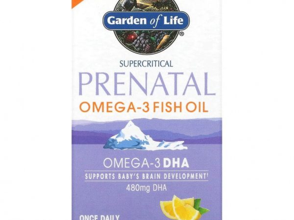 Minami Nutrition, Supercritical Prenatal, рыбий жир омега-3 со вкусом лимона, 60 мягких желатиновых капсул