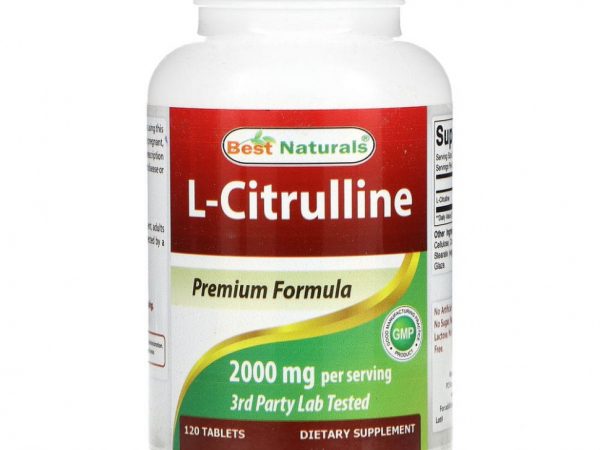 Best Naturals, L-цитруллин, 1000 мг, 120 таблеток