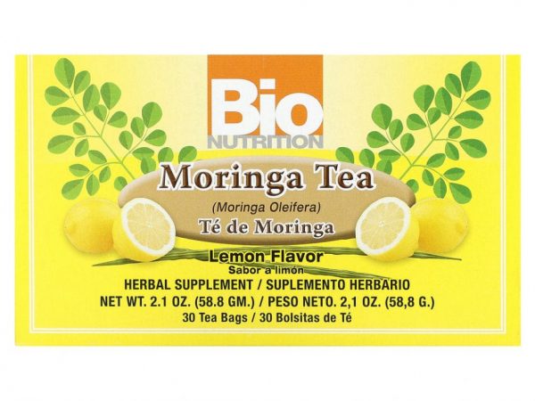 Bio Nutrition, Moringa Tea, лимон, без кофеина, 30 чайных пакетиков, 58,8 г (2,1 унции)