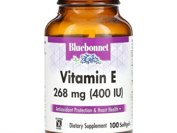 Bluebonnet Nutrition, витамин E, 268 мг (400 МЕ), 100 капсул